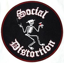 Social Distortion Skelly Logo Large Back Patch Punk