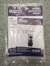 Spear & Jackson Jetwasher 'Instruction Booklet' for model S2011PW - NEW