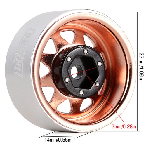 INJORA Stahl 1.0 Beadlock Felgen -3,78mm Offset für FCX24 SCX24 TRX4M Enduro24 - Bild 13 von 32