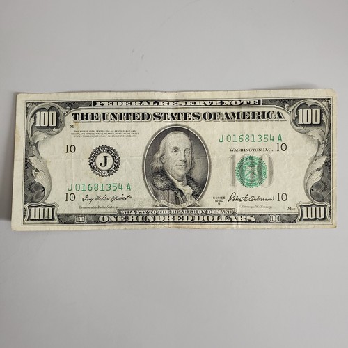Gold $100 $ Hundert Dollar Schein Geld Anhänger MASSIV 10K Hip