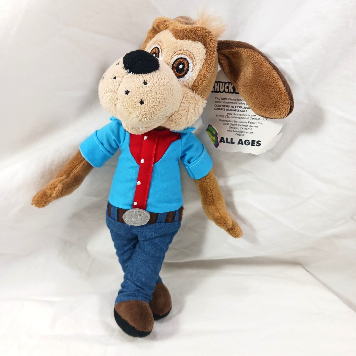Chuck E Cheese Jasper T Jowls Hound Dog Plush Stuffed Animal 2016