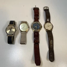 Lot of 4 Men's Watches -Timex, Sergio Valente, Rumorrs, Quantum - FOR PARTS