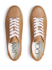 Jimmy Choo Rome Sneakers Womens EU38 Beige Jacquard Designer Trainers in Box