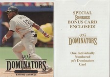 TONY GWYNN: 1993 DONRUSS DOMINATORS BASEBALL INSERT CARD # 1