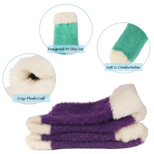 Chirpy Socks - Women's Fuzzy Featherlight Cuff Socks - Picture 3 of 21