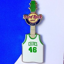 2013 HARD ROCK CAFE BOSTON CELTICS NBA JERSEY GUITAR SERIES BASKETBALL LE PIN