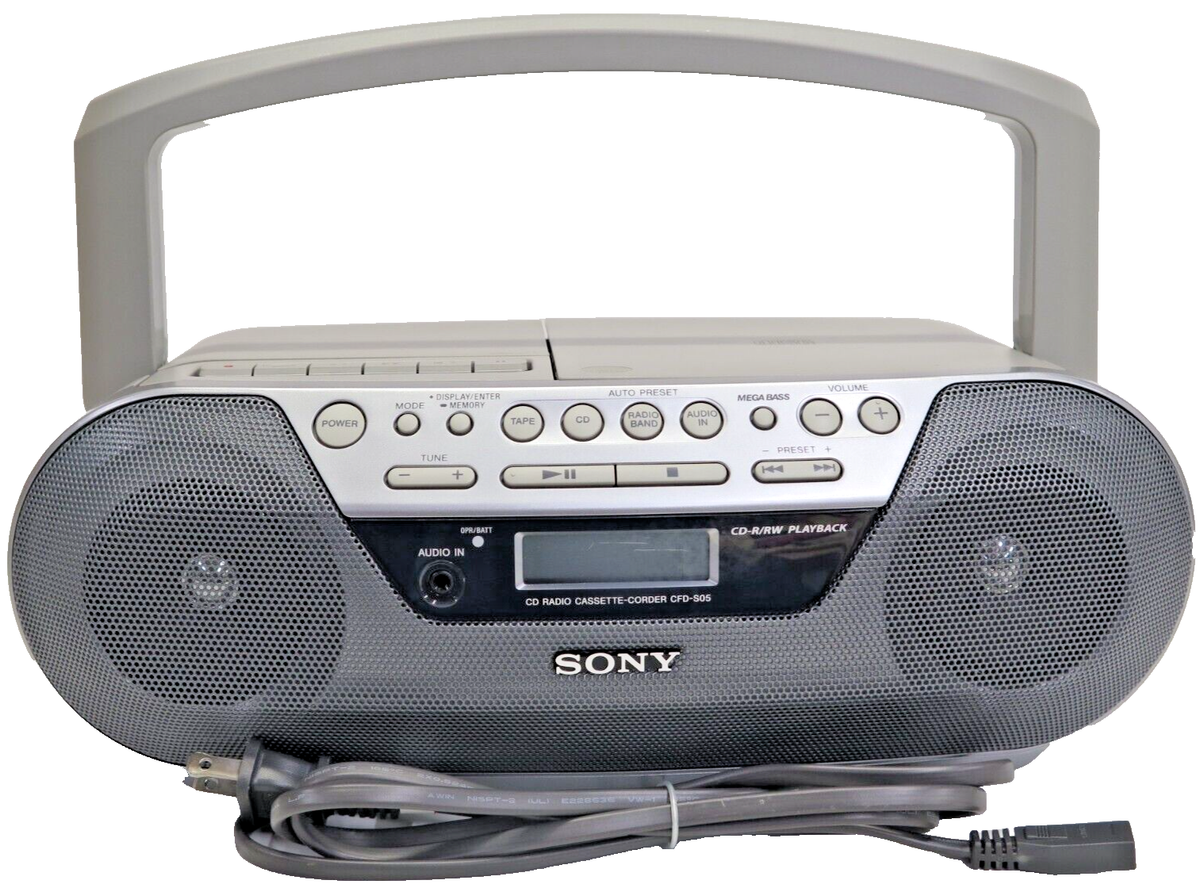 Sony Portable Boombox Stereo Radio CD Cassette-Corder Player