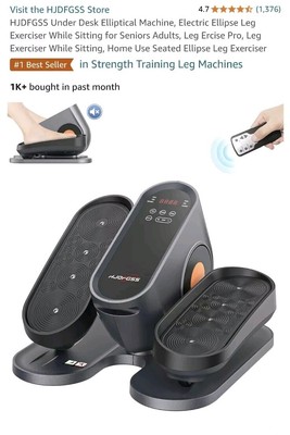 Under Desk Elliptical Machine, Electric Leg Exerciser While Sitting Or Manual