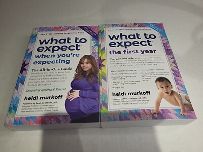 2 Books: What to Expect When You're Expecting & The first year by Heidi Murkoff