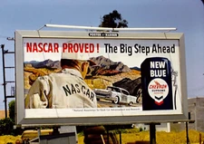 1958 35mm Slide~KODACHROME RED  STANDARD OIL COMPANY NASCAR PROVED AD BILLBOARD