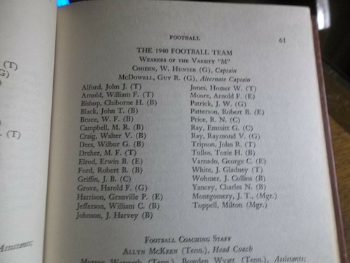 The M Book of Athletics Mississippi State U. by John W. Bailey 1947 HC - Foto 7 di 12