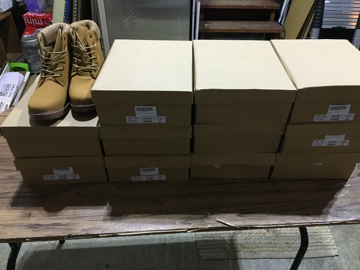 Bulk (12 Pair), Women's Brown Lace Up Boots, Size 11 | eBay