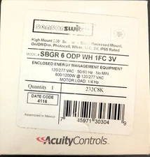 ACUITY SENSOR SWITCH SBGR 6 ODP WH 1FC 3V SENSOR