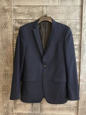 Zara Man Basic Sports Coat Jacket Blue Blazer Men  s Size L Excellent Condition