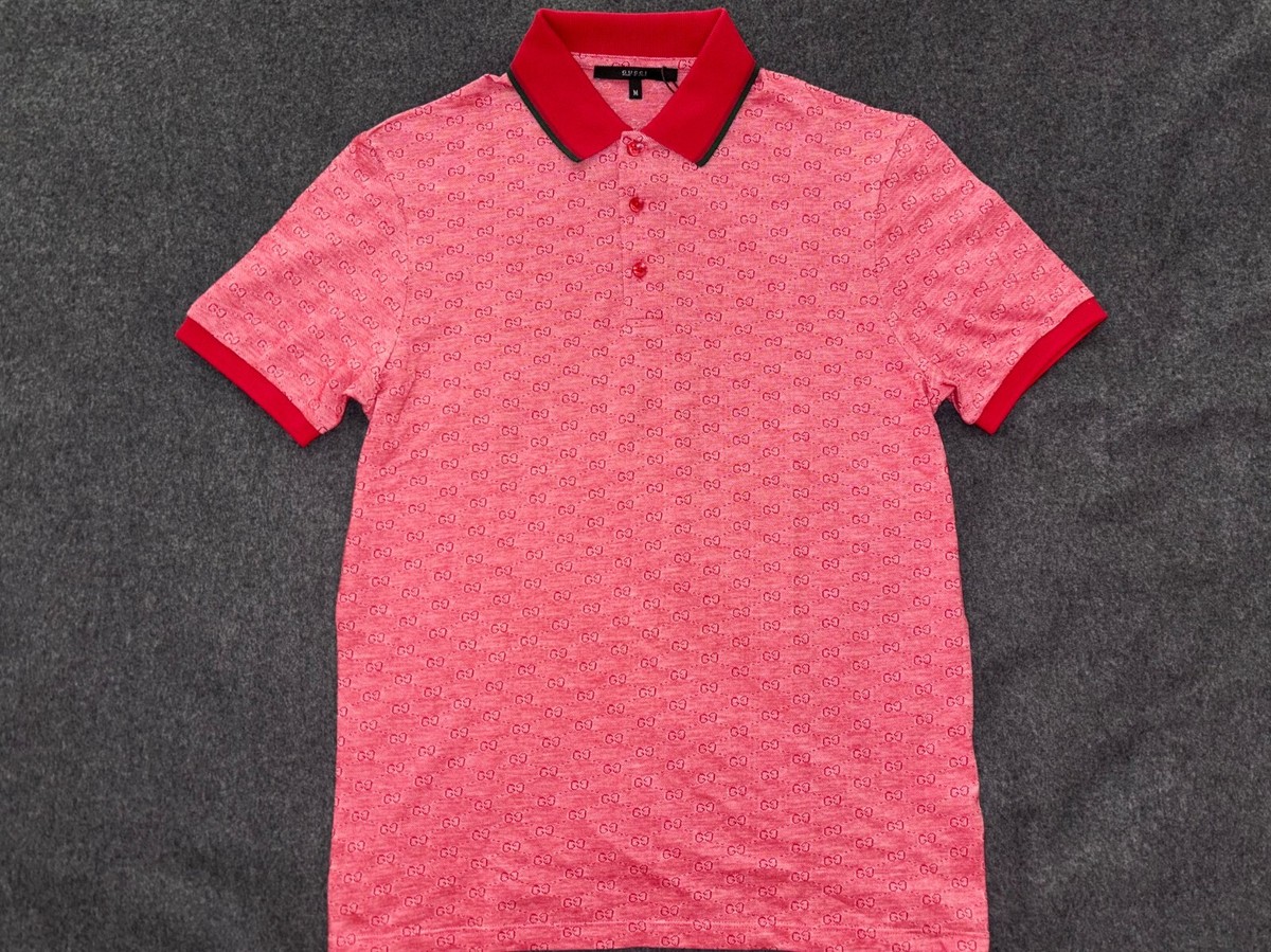 Gucci GG JACQUARD Cotton Pique Polo Shirt. M | eBay