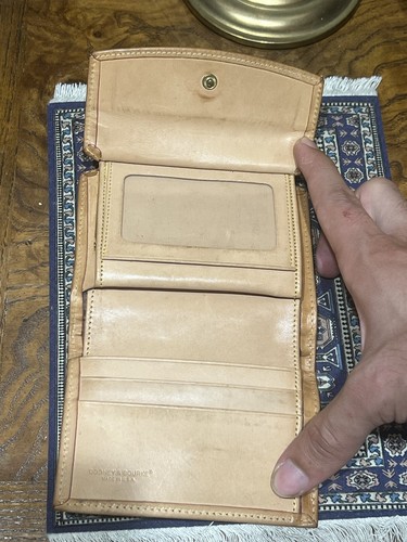 Dooney & Bourke Portafoglio Porta Carte Portafoglio Bifold Portamonete Tela Pelle Rosso - Foto 8 di 8