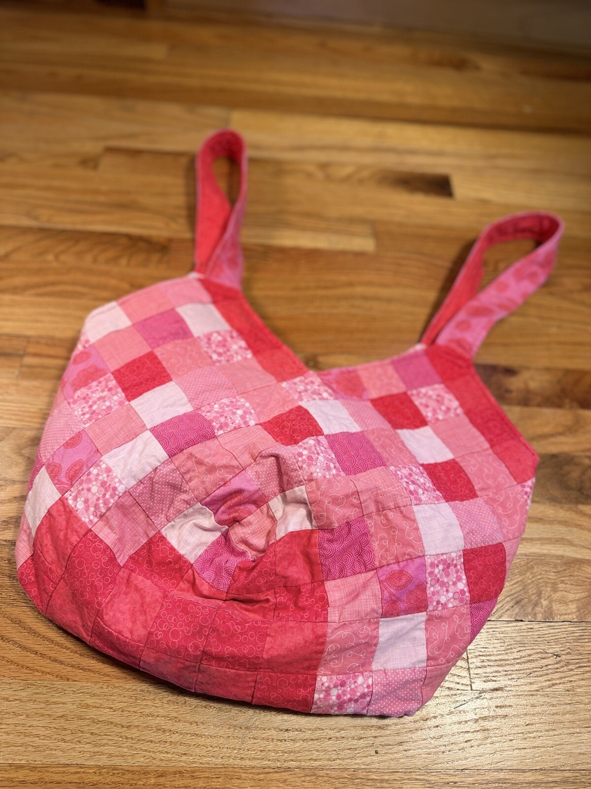 Large Top Handle Handmade Patchwork Tote Bag With… - image 4