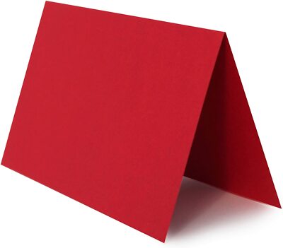 #Paper24Plus-25 St.- Tischkarten blanko Platzkarten, Rosen Rot - 6 x 10 cm-300g