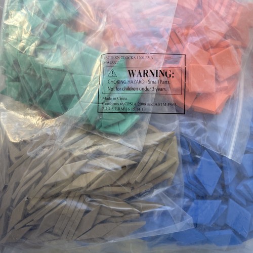 ETA Foam Pattern Block 1200 PC Math Homeschool Geometry Manipulative 6 ...