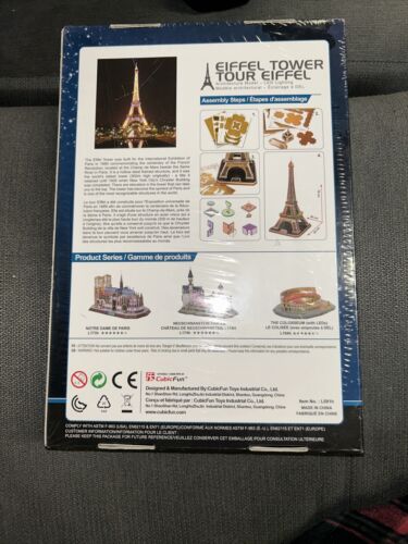 CubicFun 3D C705H Eiffel Tower Puzzle, Architecture, Model, Miniature. Sealed! - Picture 2 of 2