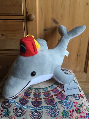2015 JoCo Kreuzfahrt Delfin in Fez Hut Maskottchen Souvenir weiches Plüschtier Stofftier 19 Zoll