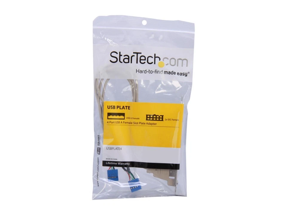 StarTech.com USBPLATE4 4 Port USB A Female Slot Plate Adapter - USB panel - 4 pi - Image 3 of 3