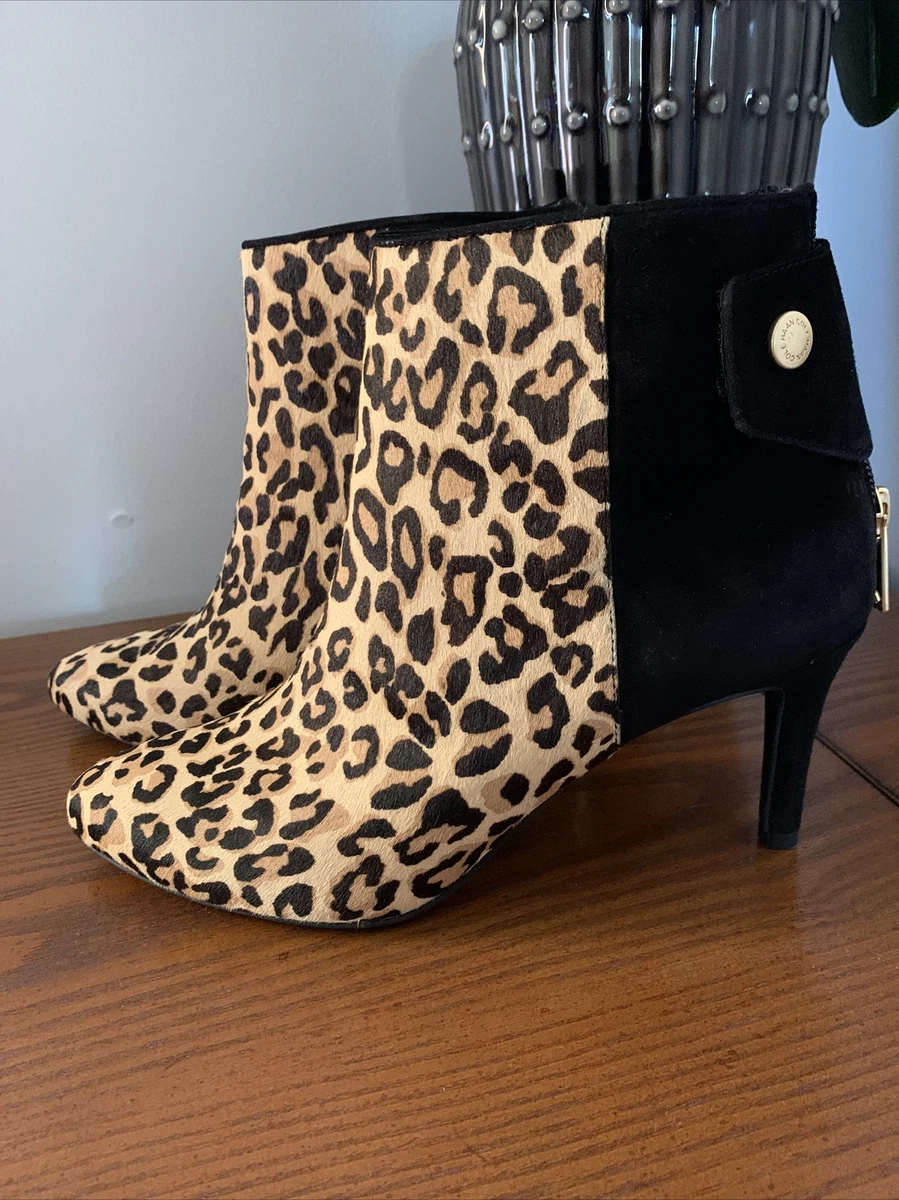 Cole haan leopard print booties sale