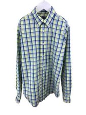 Brooks Brothers Boys' Plaid Shirt Yellow/Blue Size M 10-12 