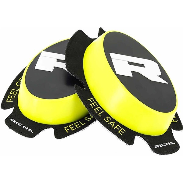 Richa Motorbike/Motorcycle Yellow/Black Racing 'R' Knee Sliders