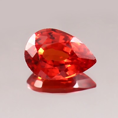 AAA Quality Natural Ceylon Fanta Orange Sapphire Loose Pear Cut Gemstone 4.05 Ct