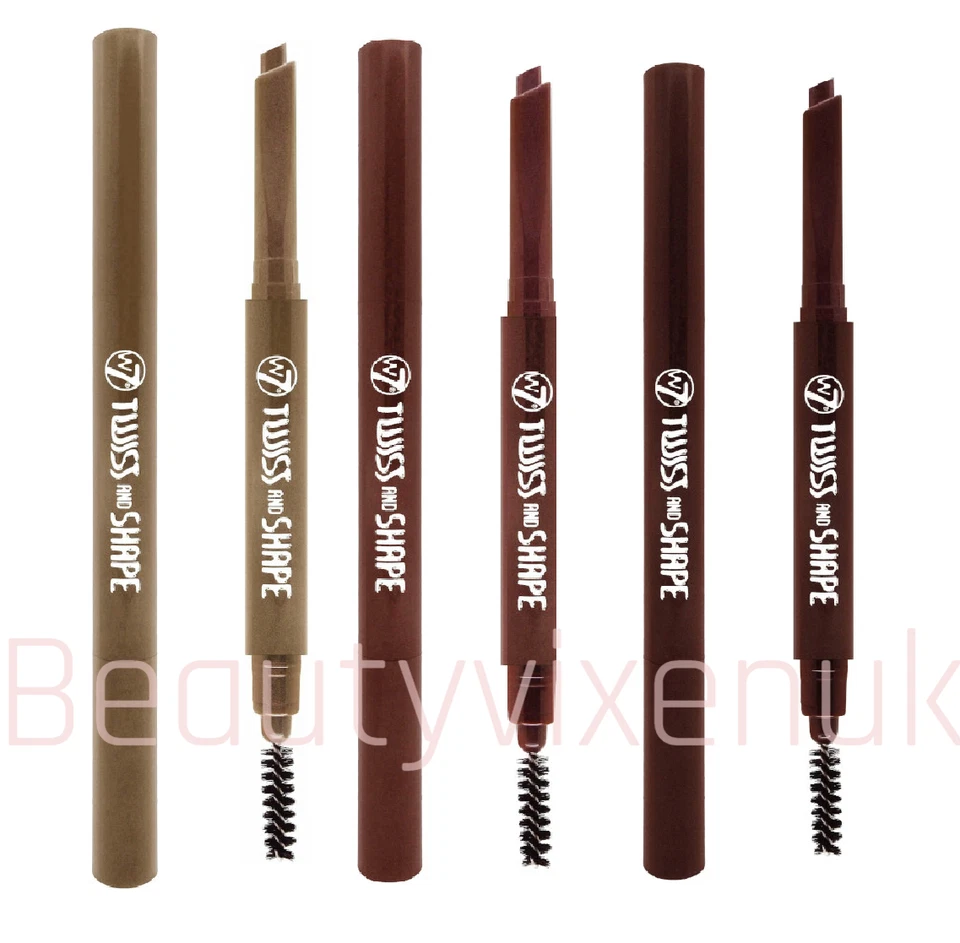 W7 Twist & Shape Angled Eyebrow Brow Pencil Liner Soft -Twist Up Brush Comb - Image 3 of 3