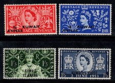 Koweït 1953 Mi. 104-107 Neuf ** 100% Couronnement de la reine Elizabeth II