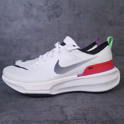 NIKE ZoomX Invincible Run FK 3 Running Shoes Mens 12 Mismatched White Lime