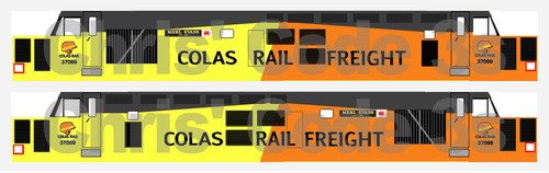 Kleber Vinyl Klasse 37 Aufkleber Anzug OO Spurweite Hornby/Lima - Colas Rail 37099 | Condition: New