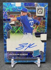 2022 Donruss Optic Rookies Signatures Carolina Blue Velocity Jackson Kowar /99