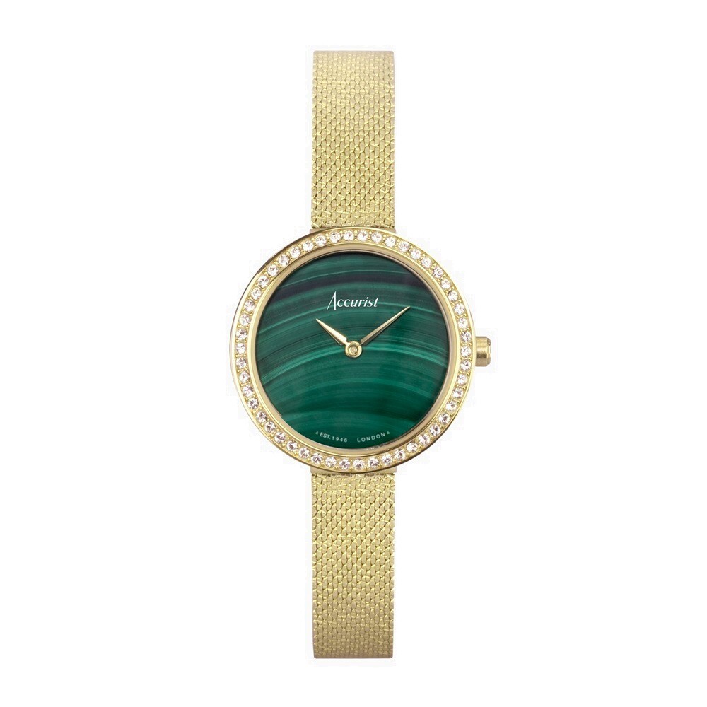 Accurist Watch 78004 Ladies With Green Malachite Dial RRP £159.00