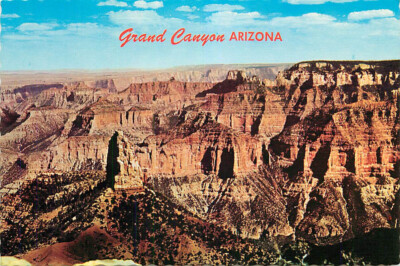 Postcard Aerial View of Point Imperial Grand Canyon National Park Arizona, AZ #2