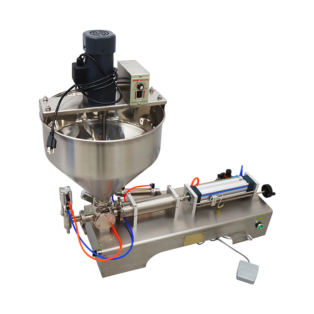 50-500ml Paste Filling Machine with Mixer Hopper Pneumatic filling machine
