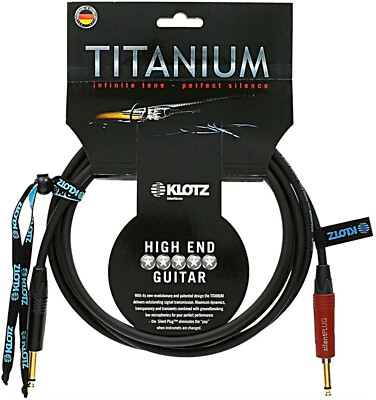 Klotz TI-0450PSP Titanium 1/4'' SilentPLUG Insturment Cable S/S 15 Foot