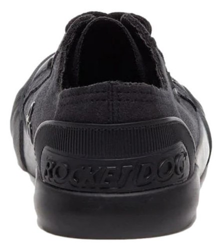 Zapatos de salón Rocket Dog Jazzin para mujer negros informales con cordones de lona - Imagen 4 de 5