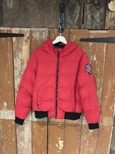 Polar Life Guard Cropped Hooded Coat Red Women's Size Xl