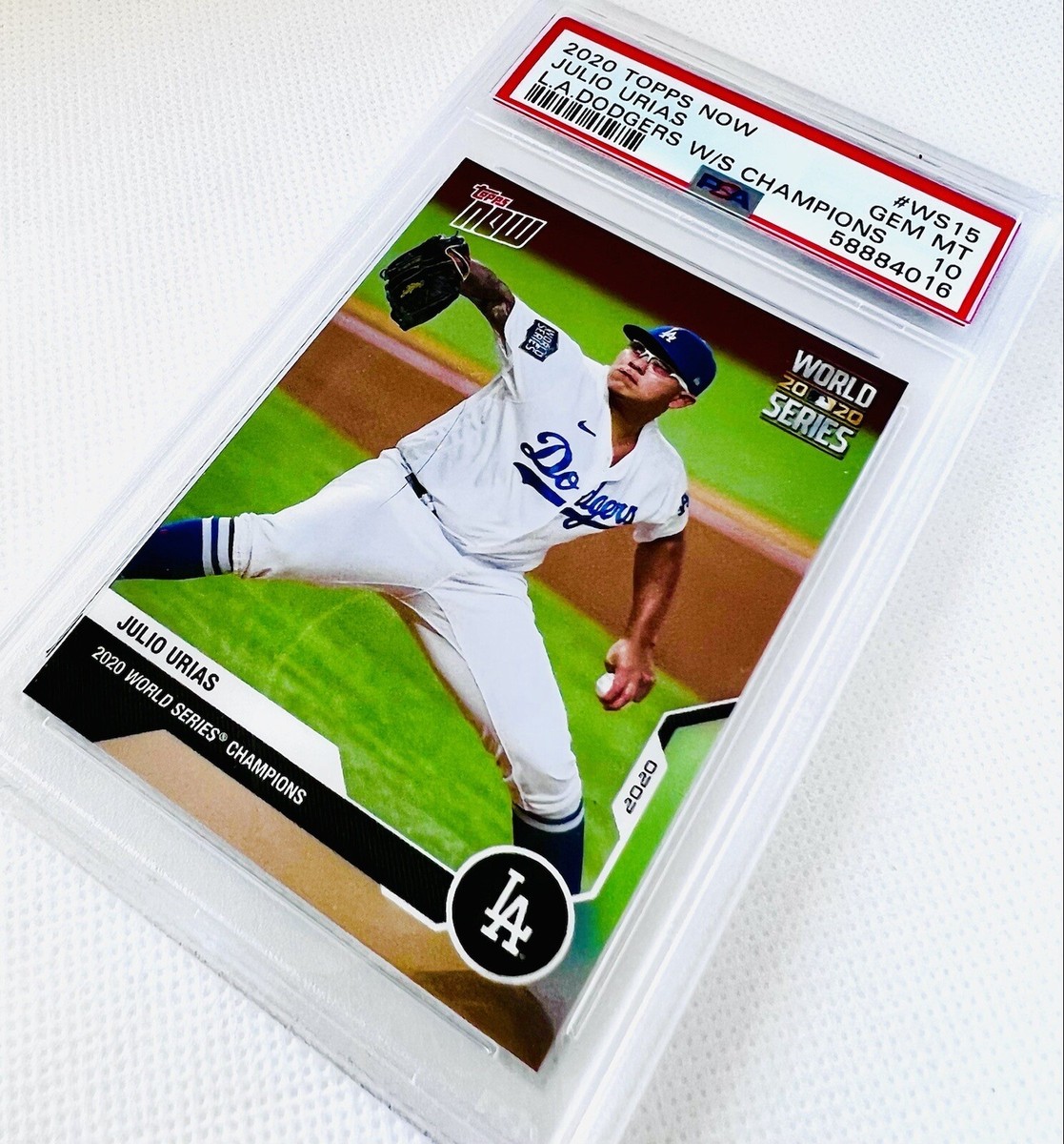 2020 Topps Now Julio Urias Dodgers World Series Champions #WS15 PSA 10  💎