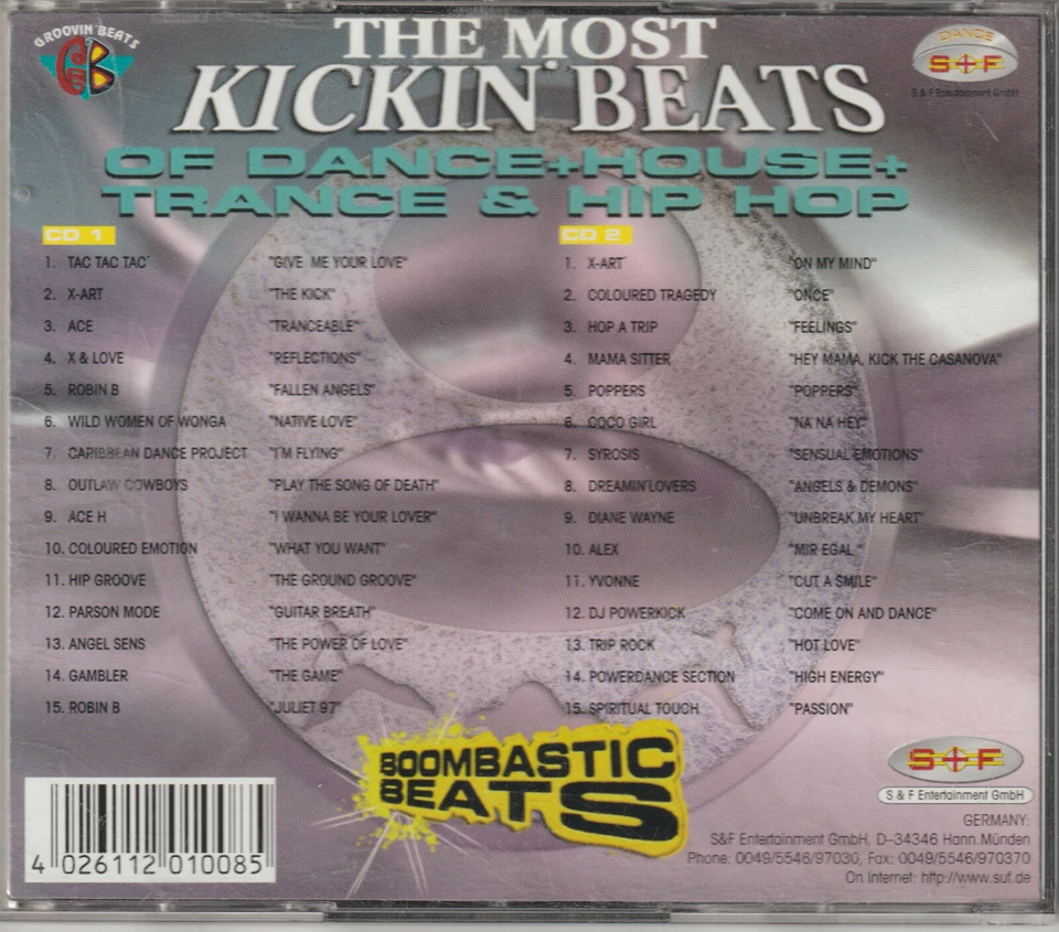 Boombastic Beats - Most kickin' Beats (1998) [30 Track 2 CD] - Bild 2 von 2