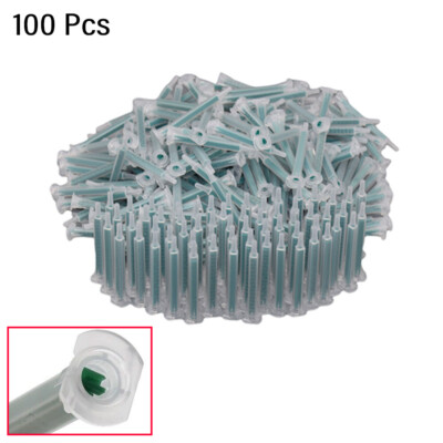 100pcs Epoxy Resin Static Mixer AB Glue Mixing Nozzles Glue Adhesive Mixing Tube