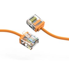 3Ft CAT6A UTP Super-Slim Ethernet Network Cable 32AWG Orange