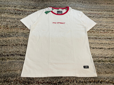 7th\u200b Street Brand Original Streetwear White Cotton T-Shirt Mens XL Short  Sleeve | eBay