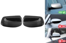 Gloss Carbon Fiber Print Replacement Mirror Cover Caps Fits 04-07 E60 528i 530i