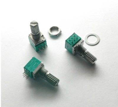 5pcs B50K 50k ohm 6 pin Linear Rotary Potentiometer for power amplifier