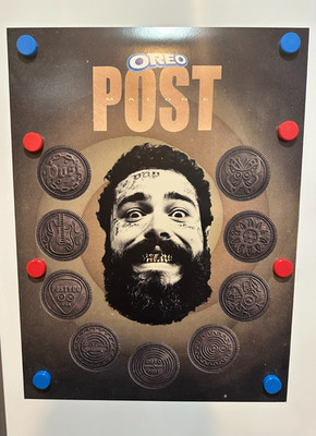 NEW Post Malone x Oreo Taste Twist Poster Limited Edition Rare 18'' x 24''