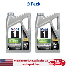 Mobil 1 Advanced Fuel Economy Full Synthetic Motor Oil 0W-16, 5 Quart, Pack of 2